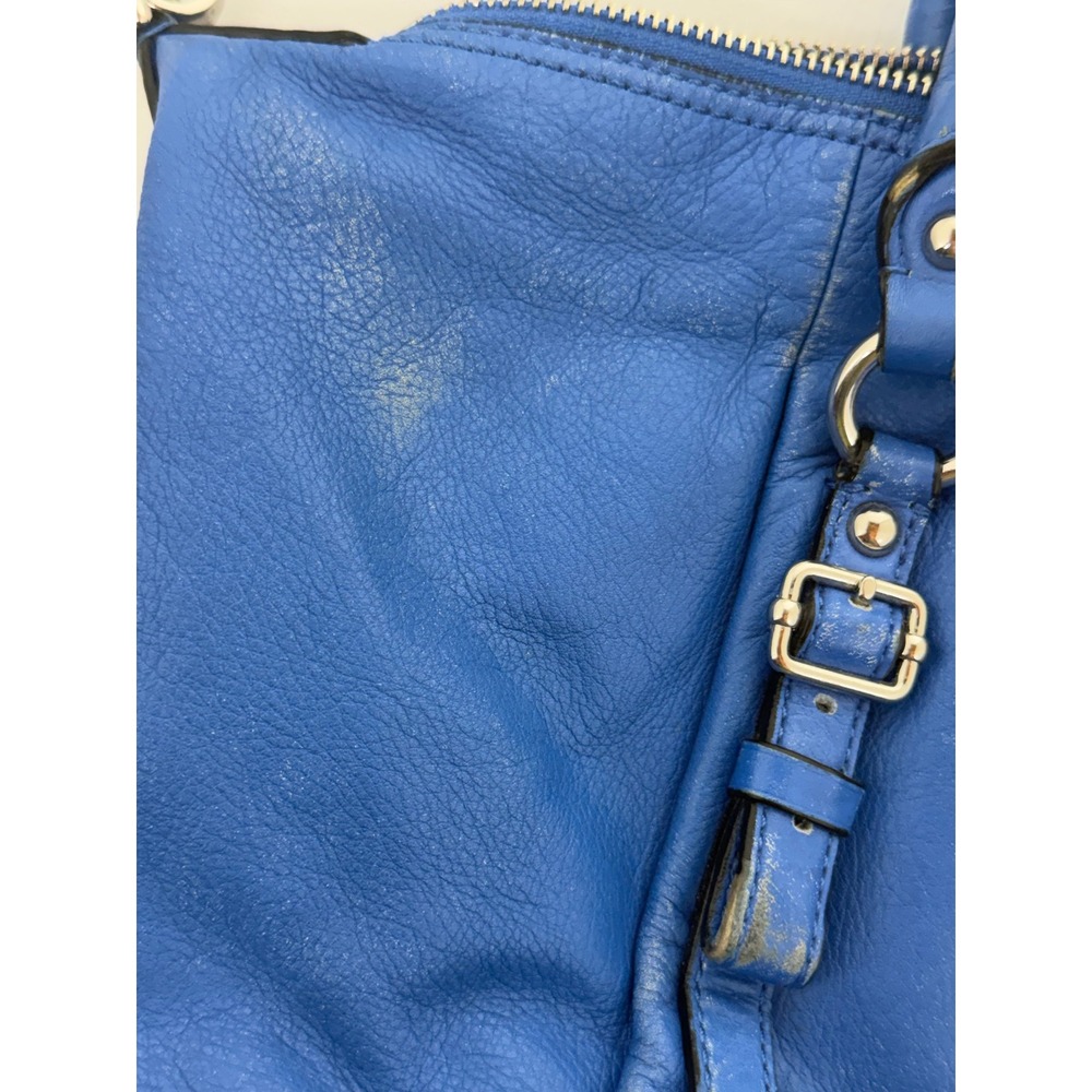 Coach Madison Madeline East West Satchel Blue Leather Handbag 21222 - Picture 13 of 14